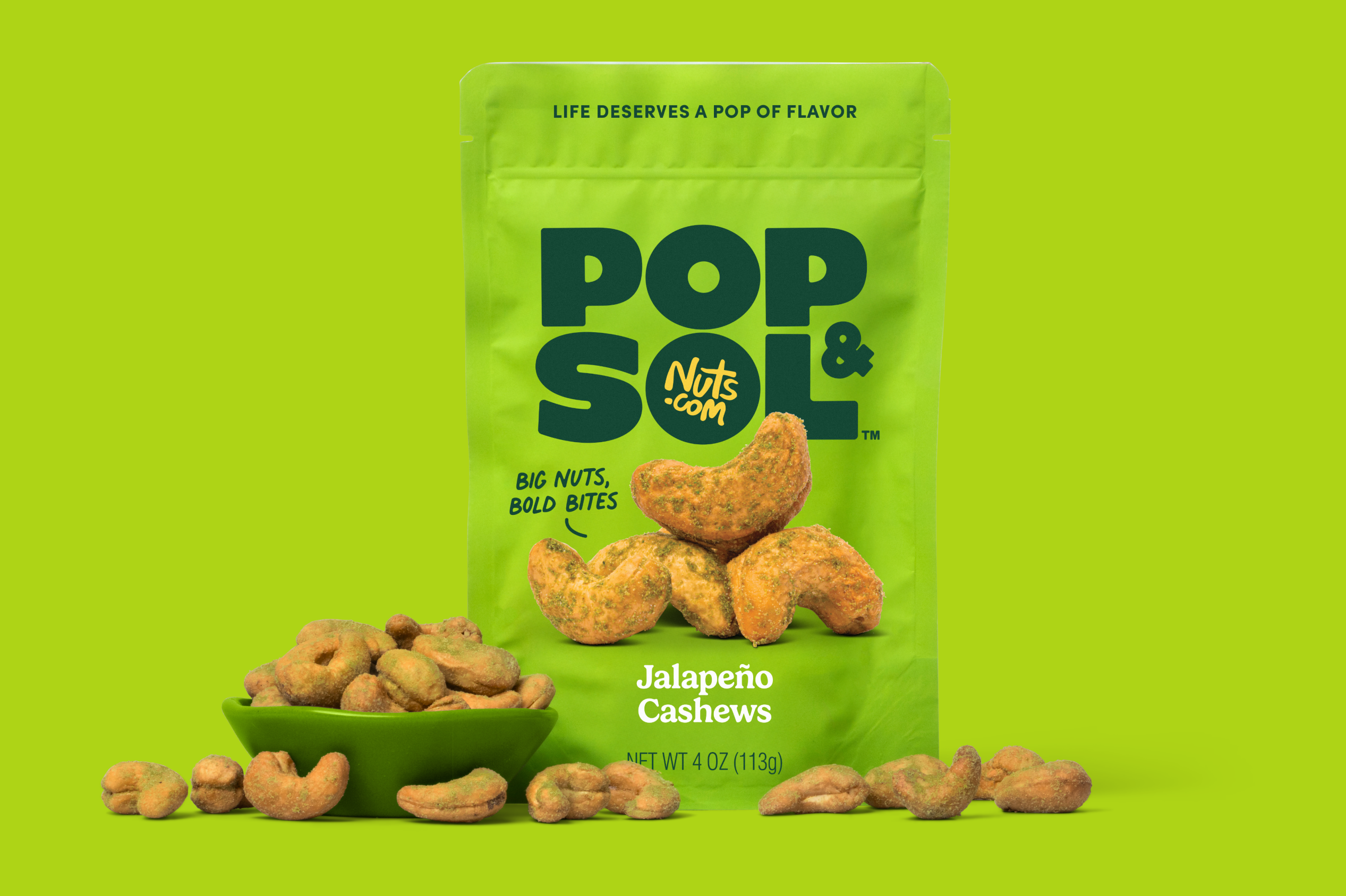 Lightly Salted Jalapeño Cashews | Fresh & High-Quality | Nuts.com