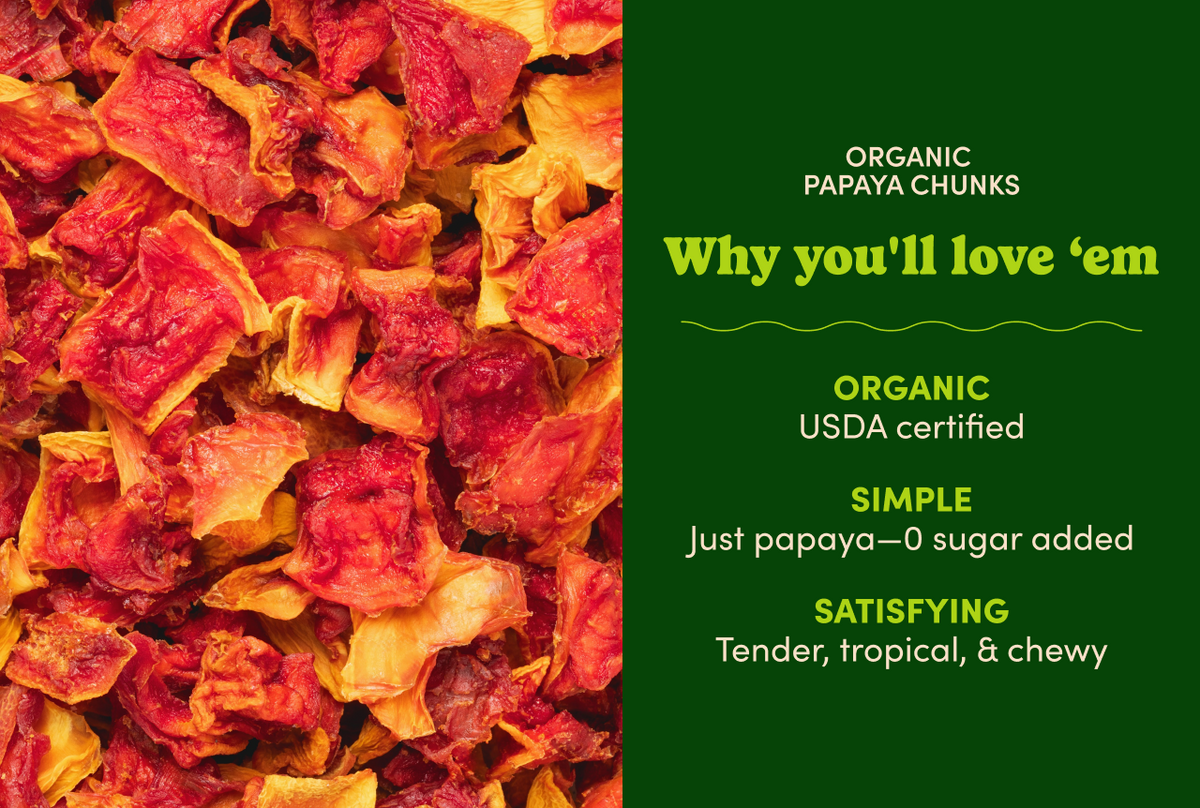 Organic Papaya Chunks