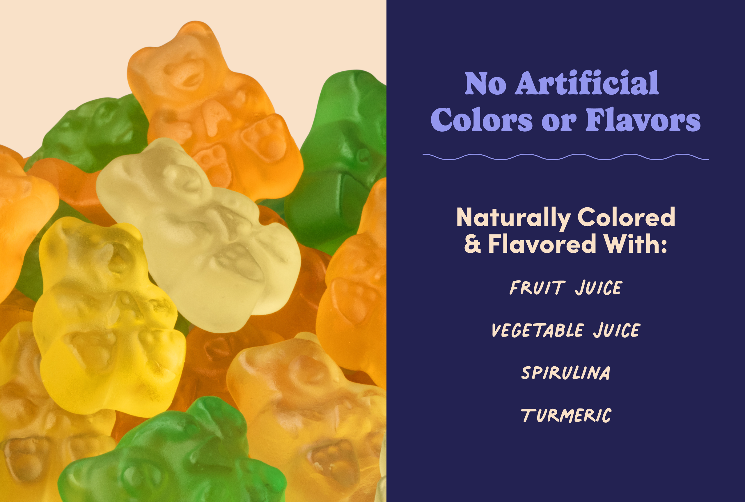 Naturally Colored Tropical 4 Flavor Gummy Bears