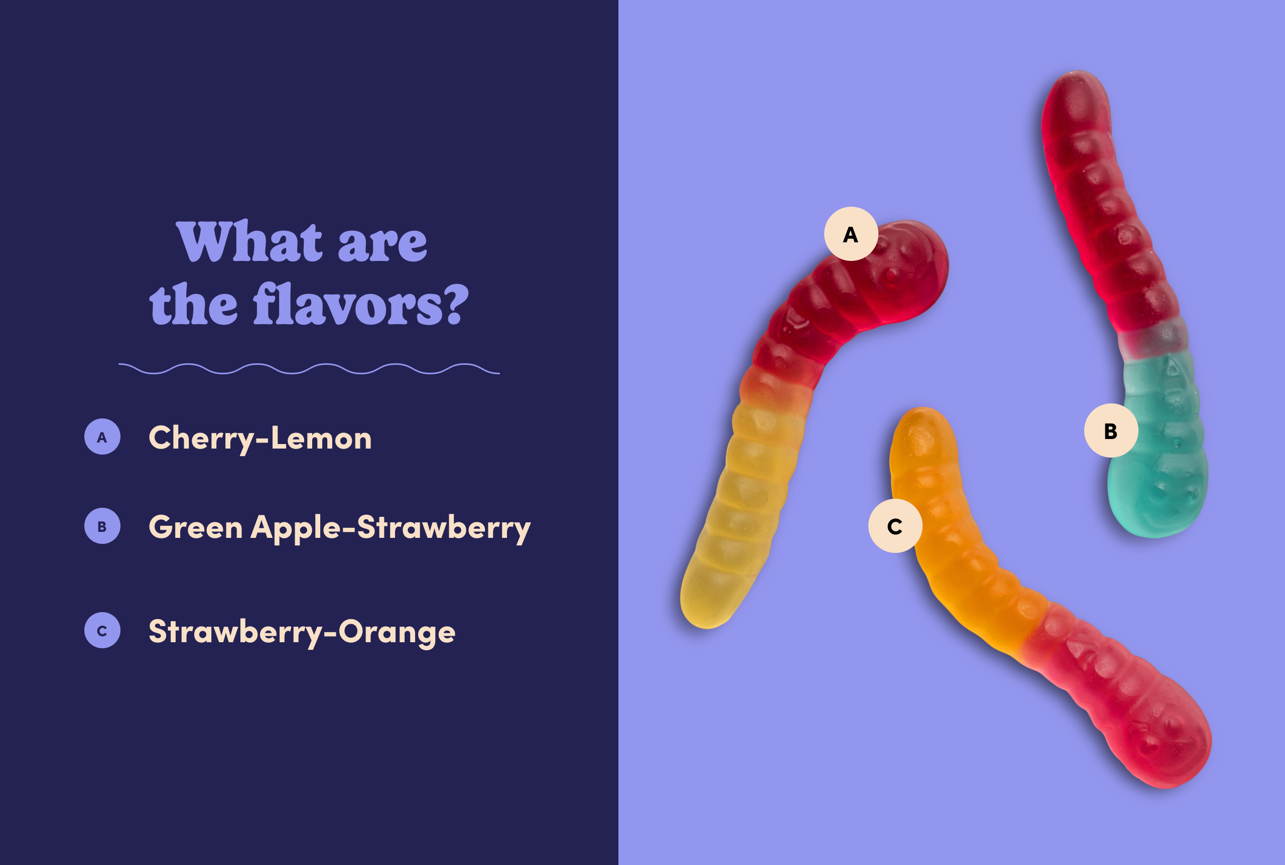 Naturally Colored 5 Flavor Mini Gummy Worms