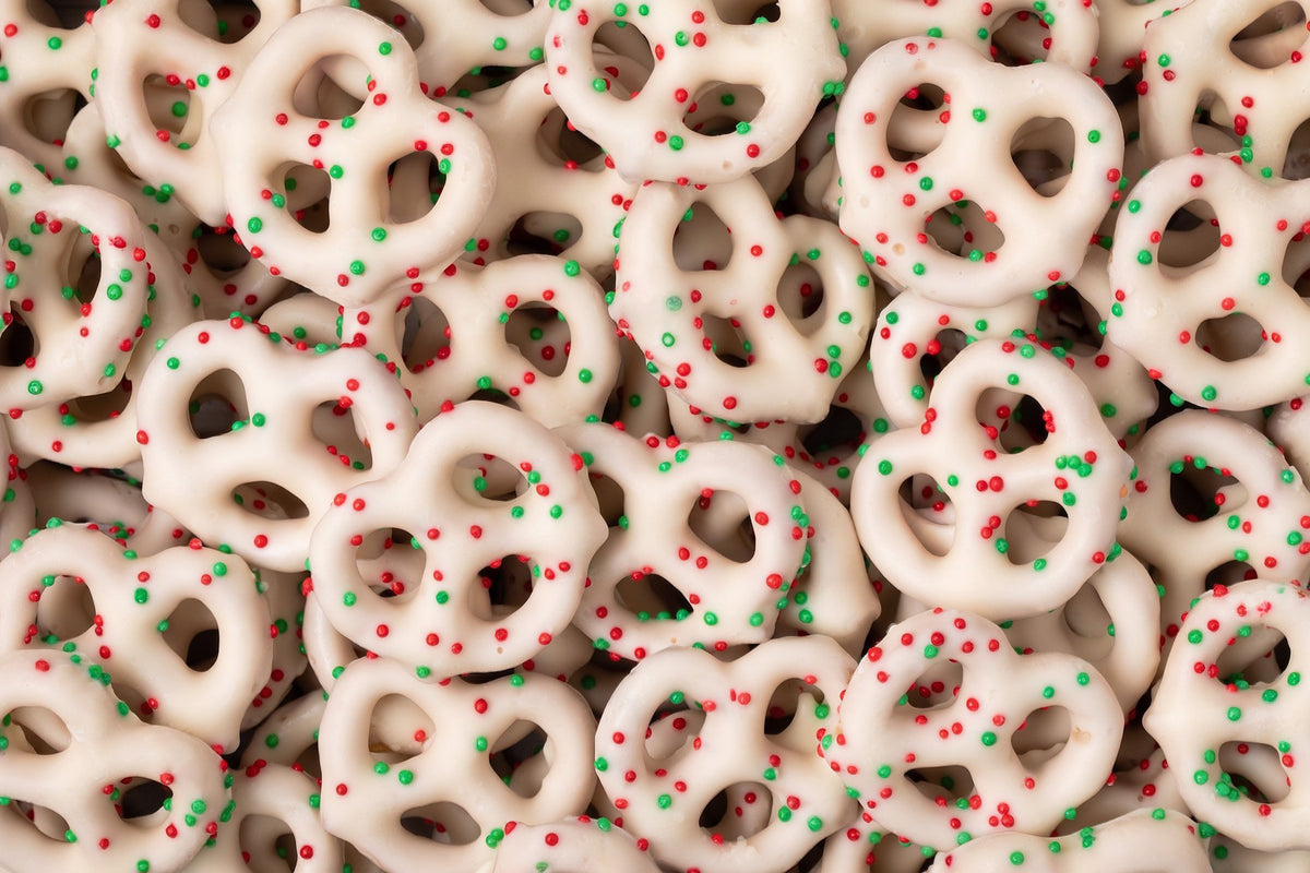 Holiday Yogurt Flavored Pretzels