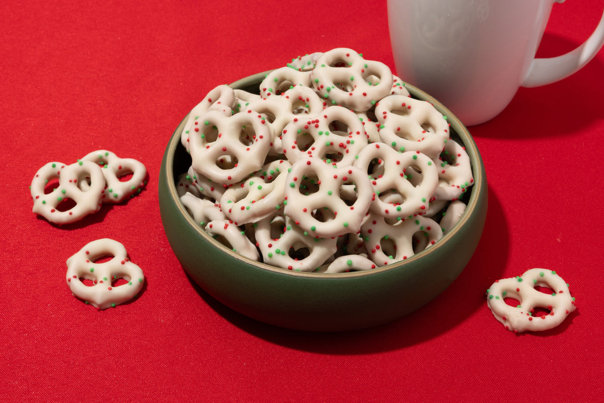 Holiday Yogurt Flavored Pretzels
