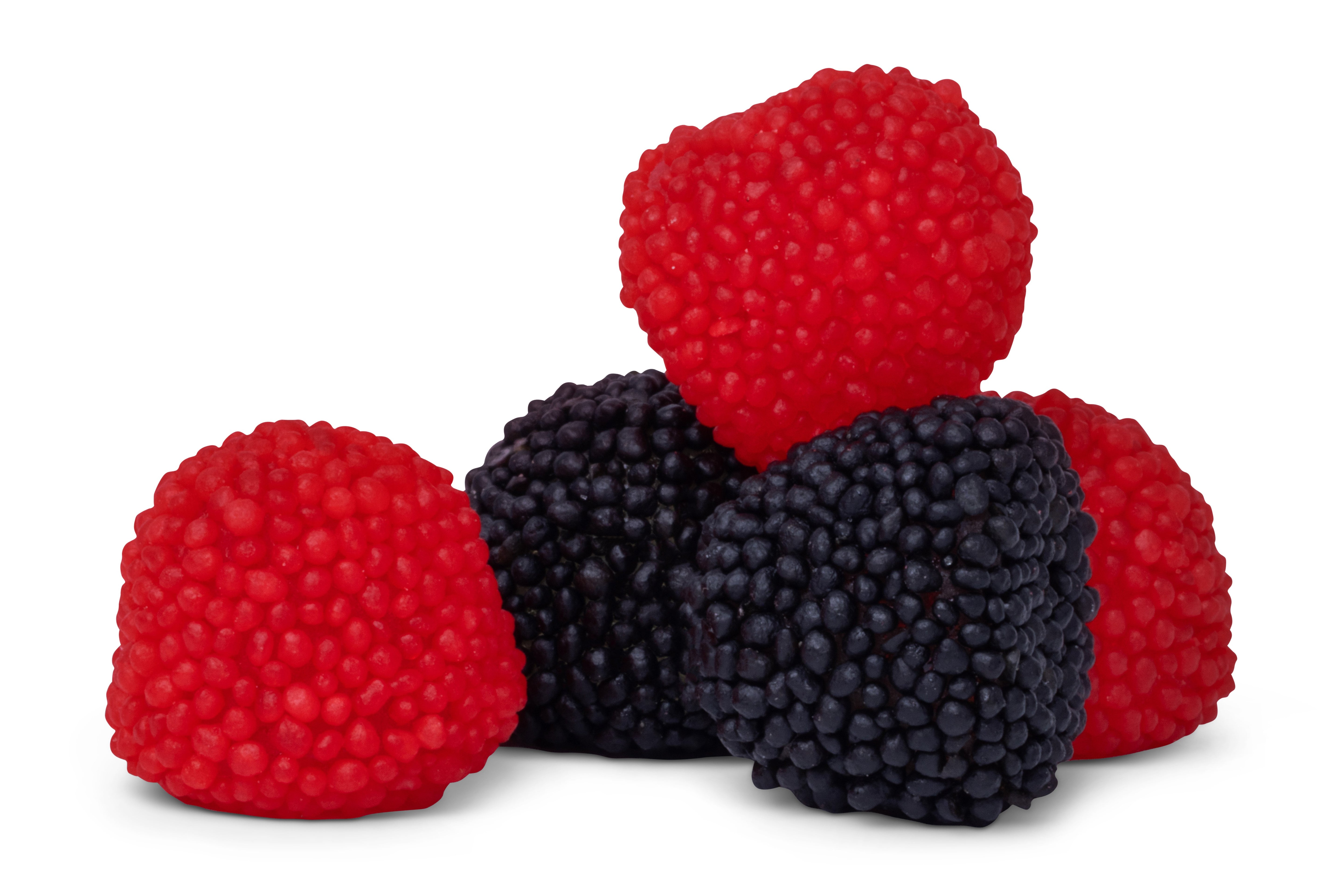 Gummy Red and Black Raspberries