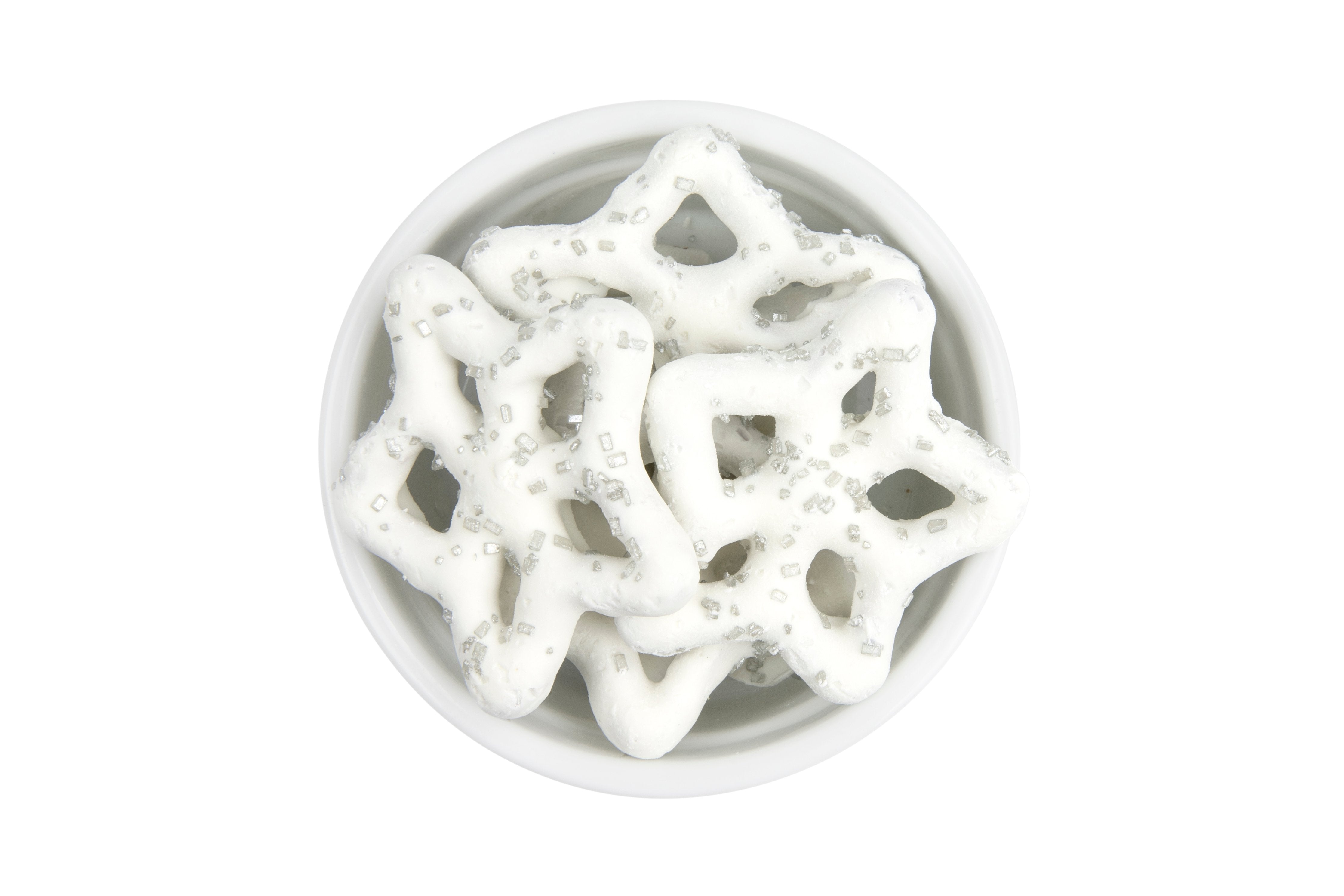 Yogurt Snowflake Pretzels