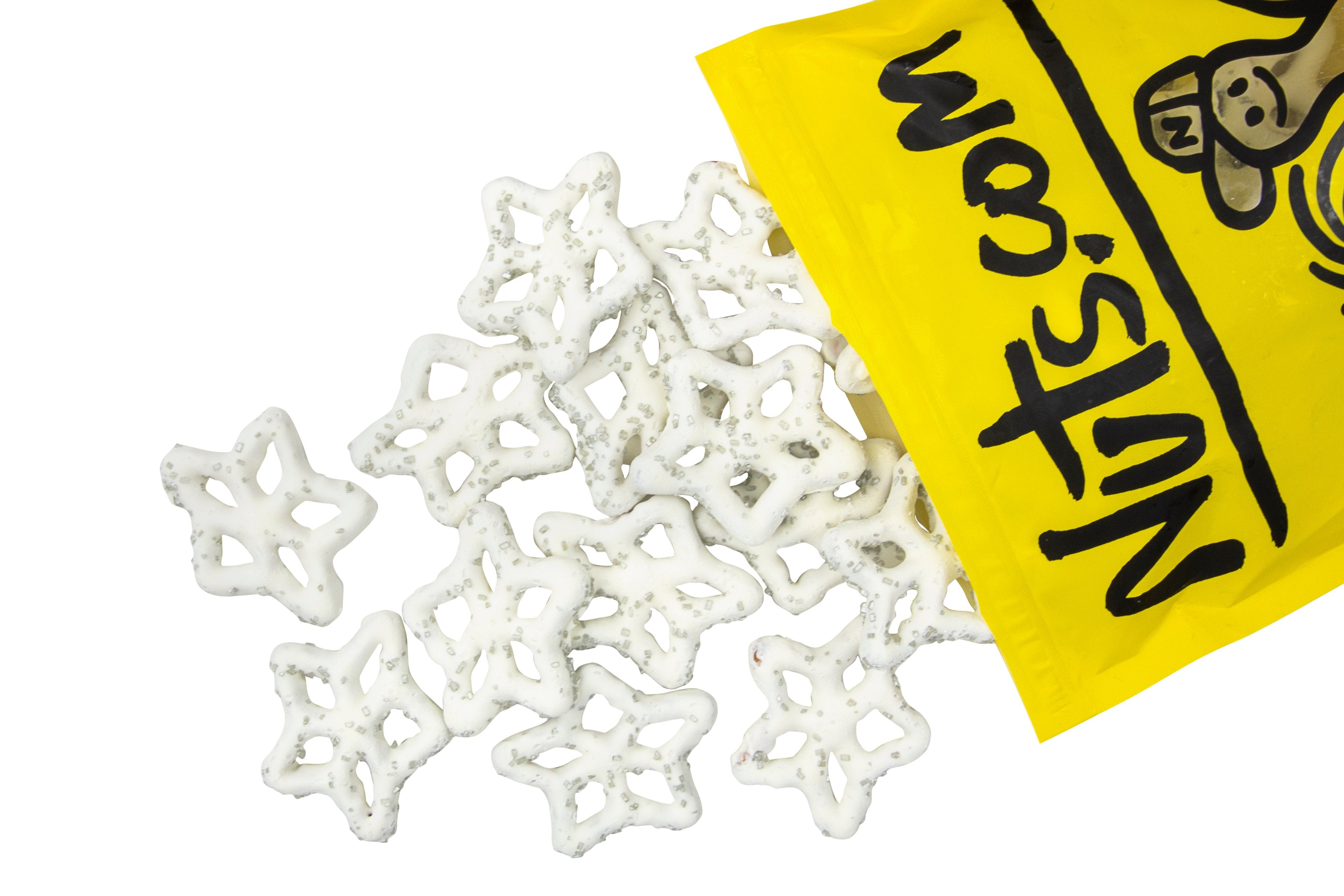 Yogurt Snowflake Pretzels