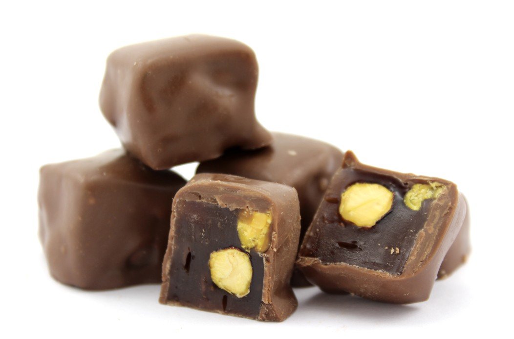 Chocolate Covered Pistachio Turkish Delight