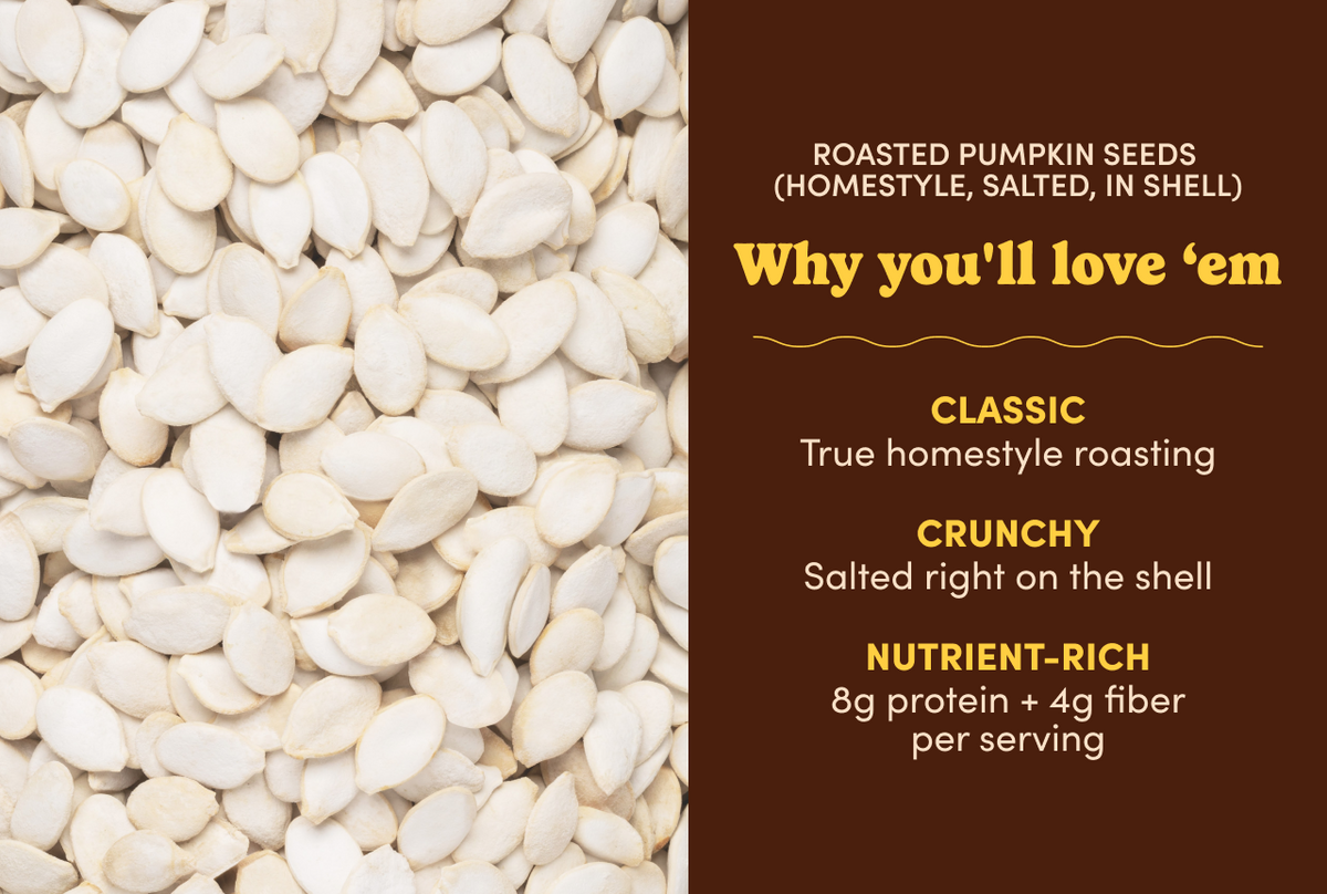 Roasted Pumpkin Seeds (Homestyle, Salted, In Shell)