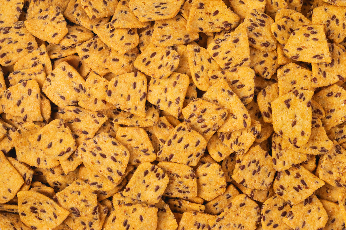 Salted Corn Chips with Flax Seed