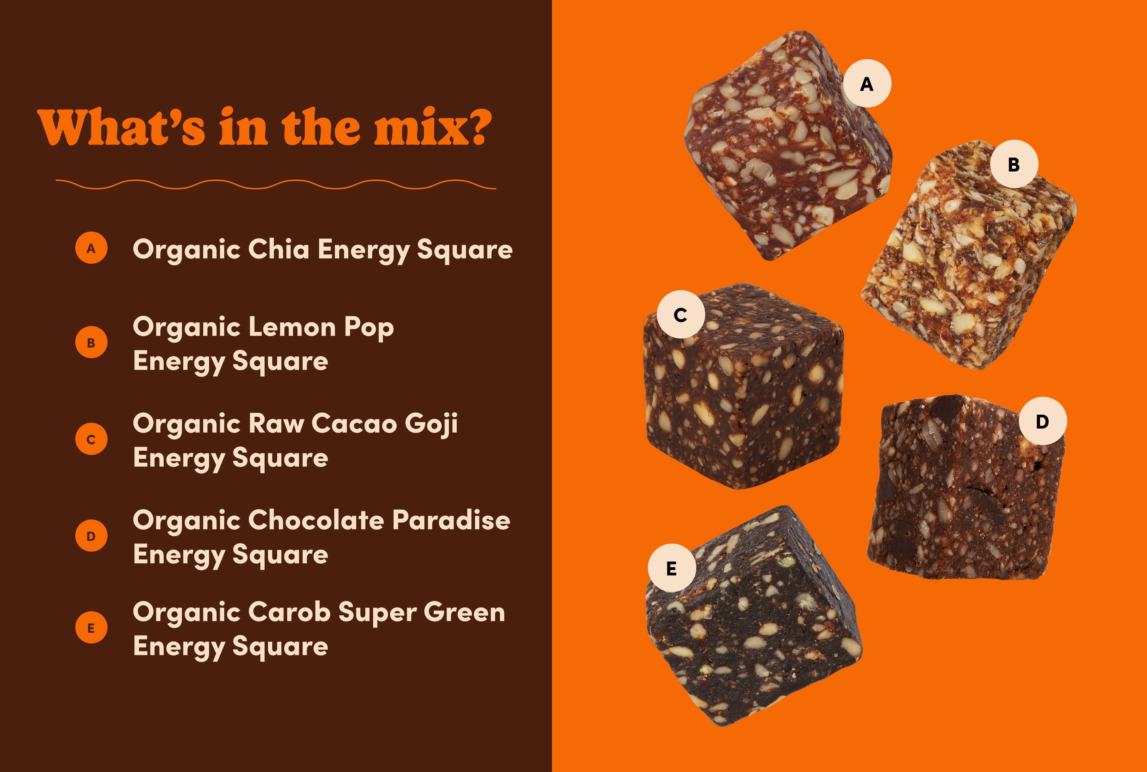 Organic Assorted Energy Squares