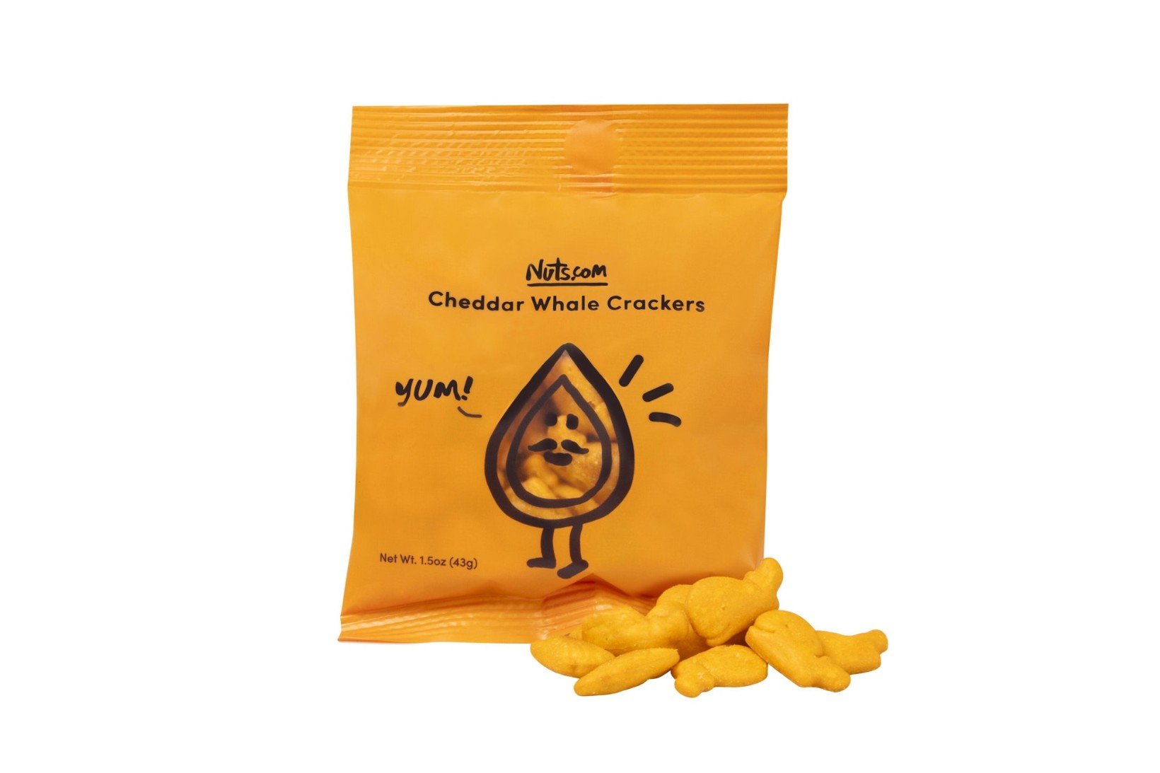 Cheddar Whale Crackers - Single Serve