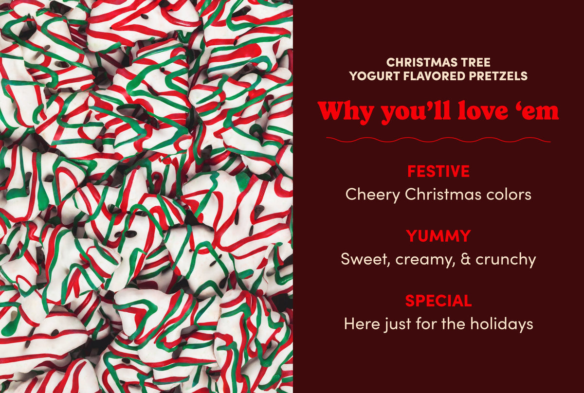 Christmas Tree Yogurt Flavored Pretzels