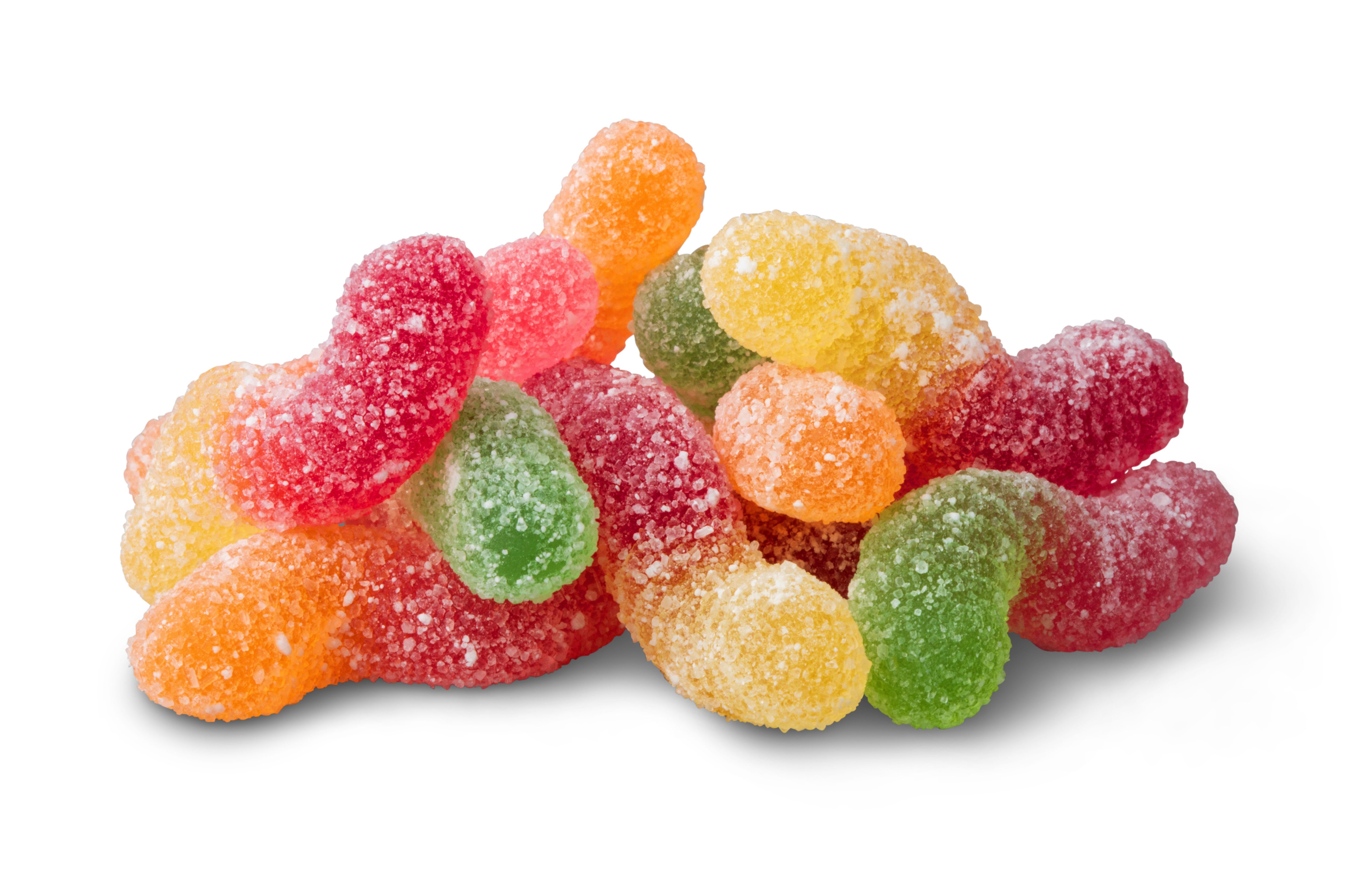 Naturally Colored Sour Tiny Gummy Worms