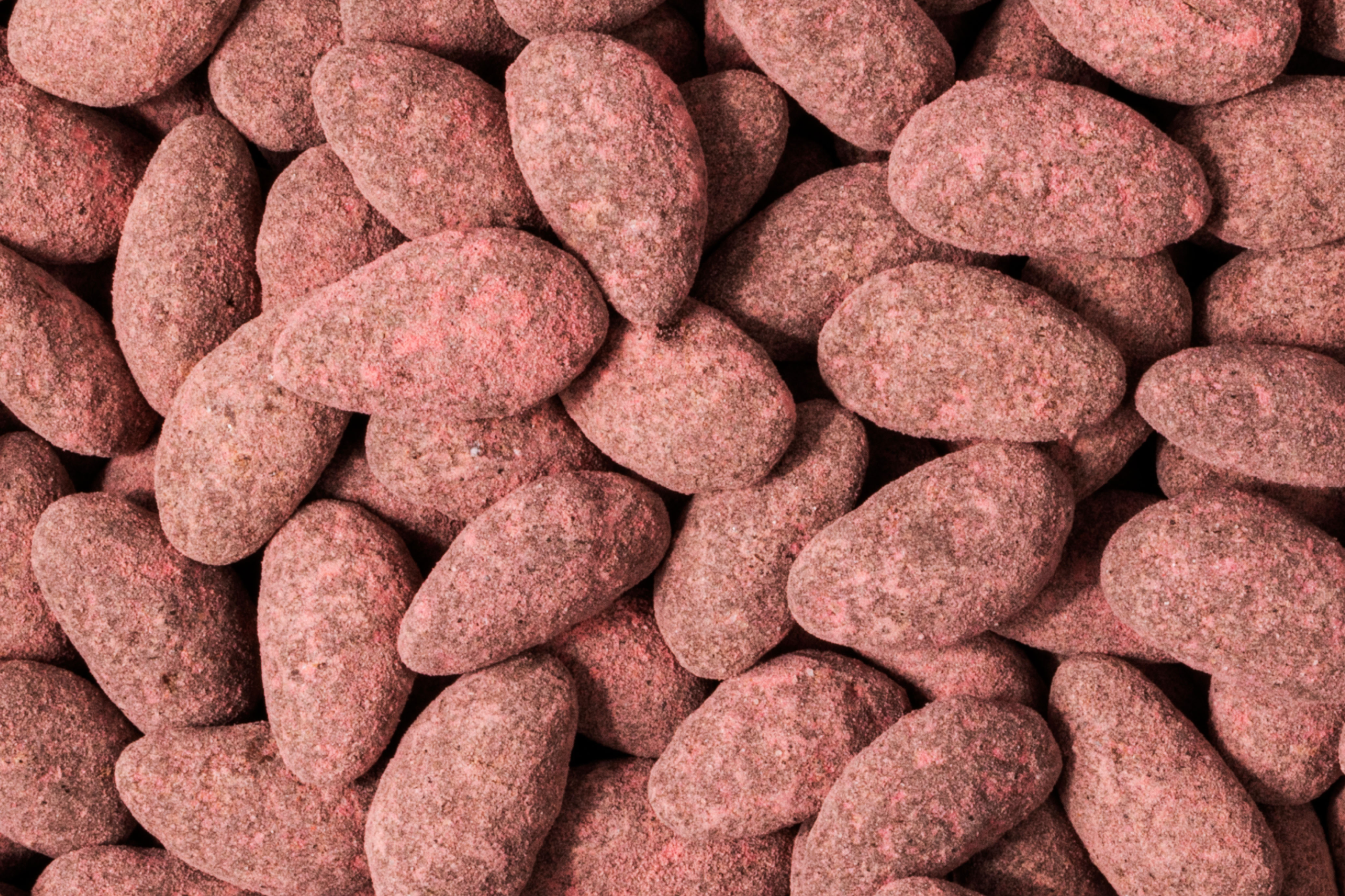 Raspberry Dusted Dark Chocolate Covered Almonds