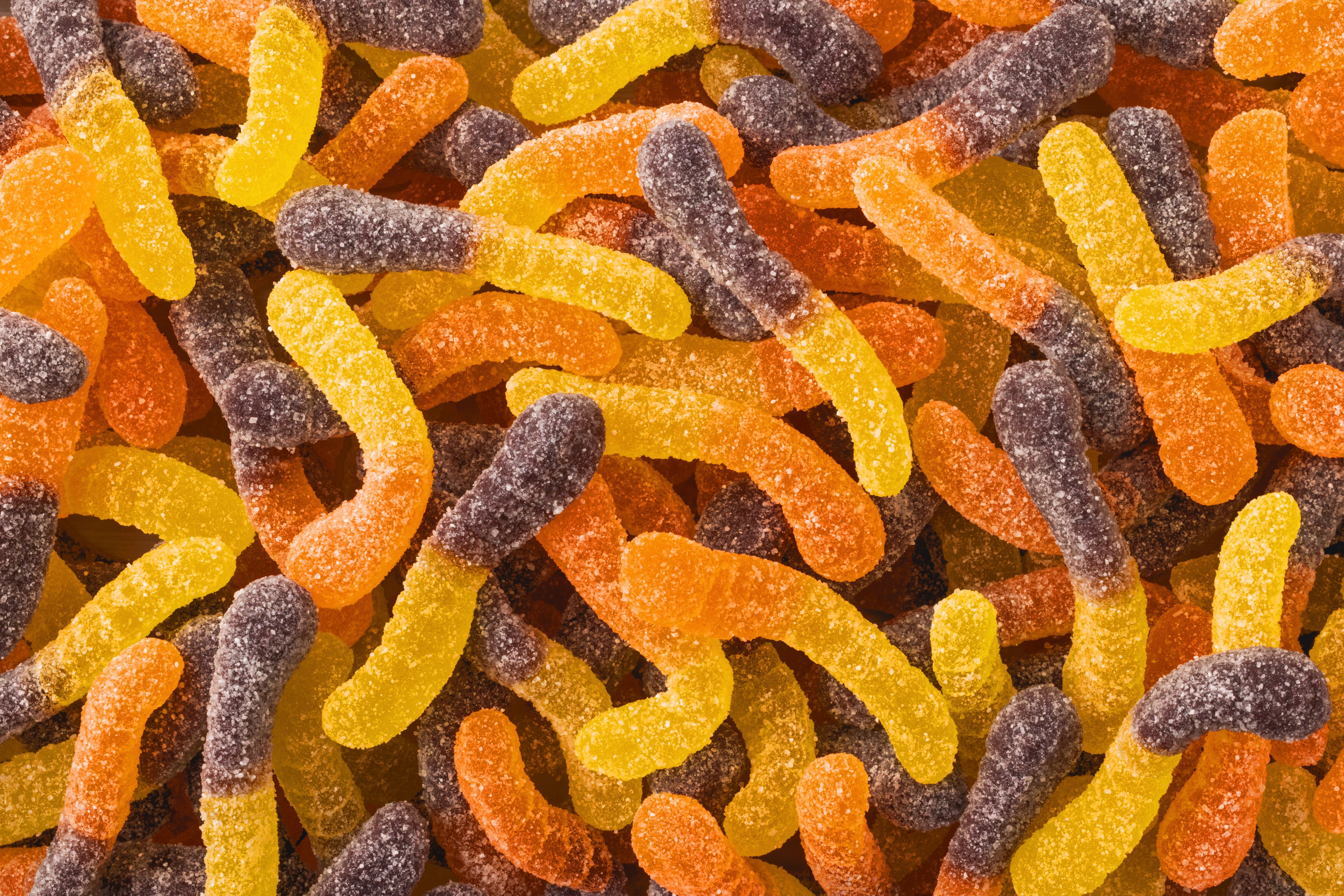 Sour Fall Mini Gummy Worms