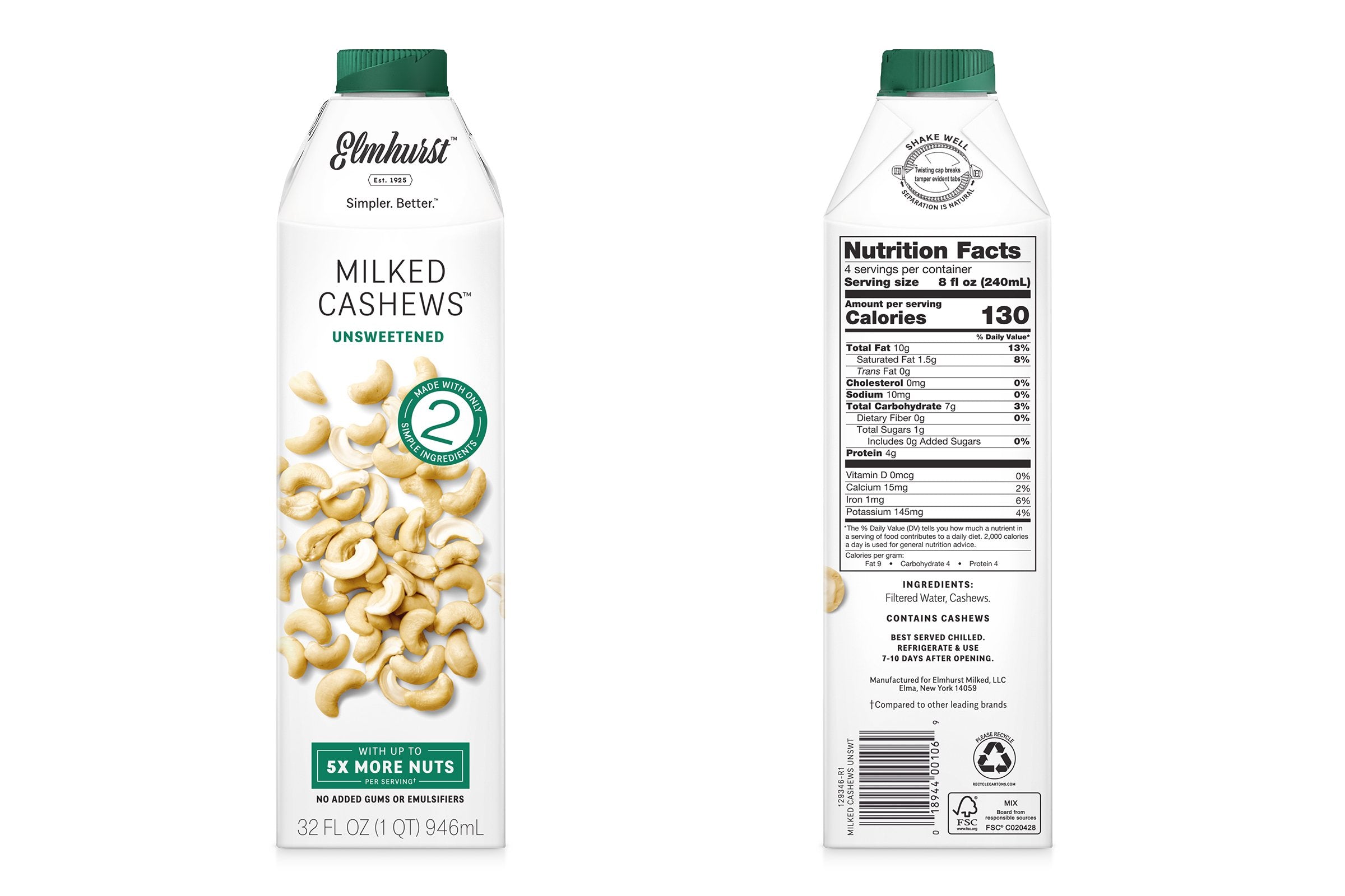 Unsweetened Milked Cashews