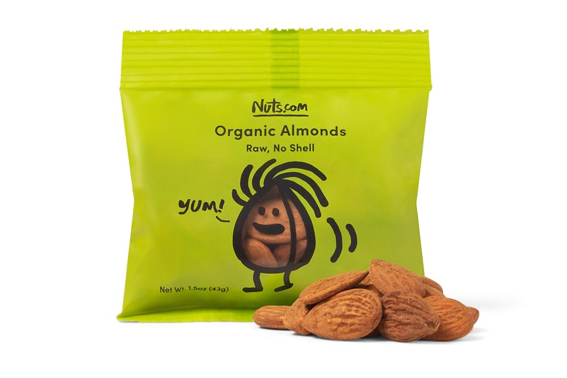 Organic Almonds (Raw, No Shell) - Single Serve -12 single serves