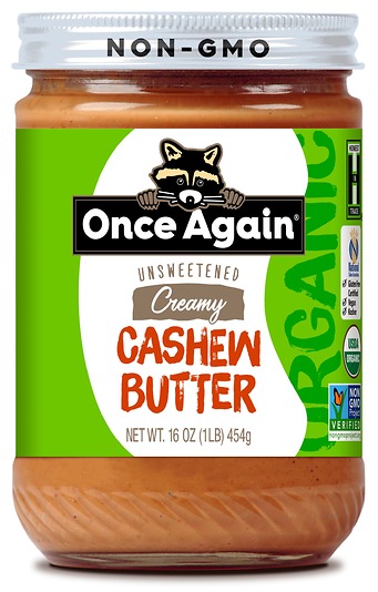 Organic Cashew Butter (Roasted, Smooth) -16 oz container