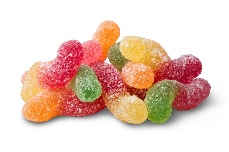 Naturally Colored Sour Tiny Gummy Worms -8 oz bag