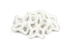 Yogurt Snowflake Pretzels image