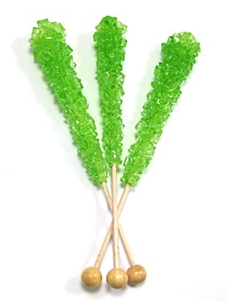 Unwrapped Light Green Rock Candy - Old Time Candy - Nuts.com