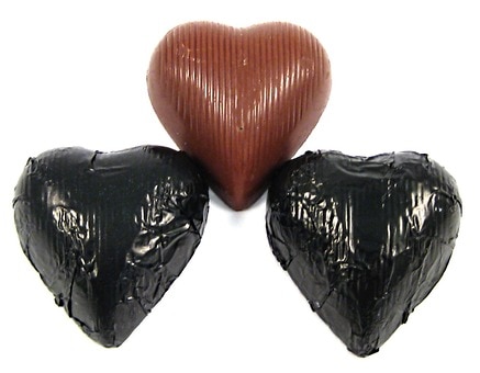 Chocolate Foil Hearts (Black)