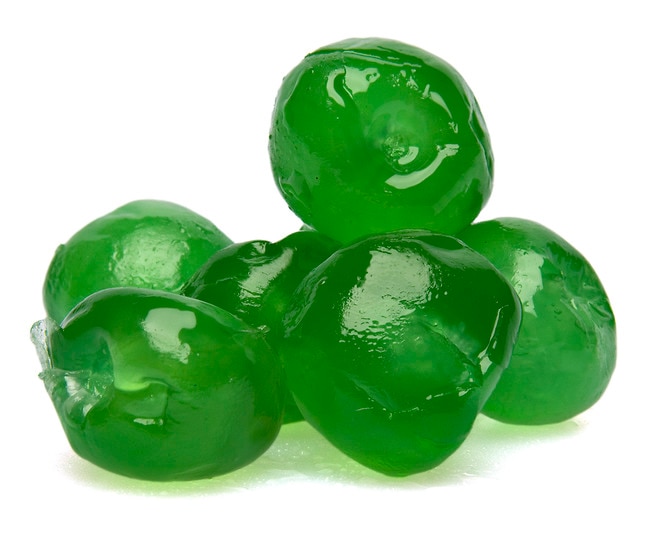 Glazed Green Cherries By the Pound