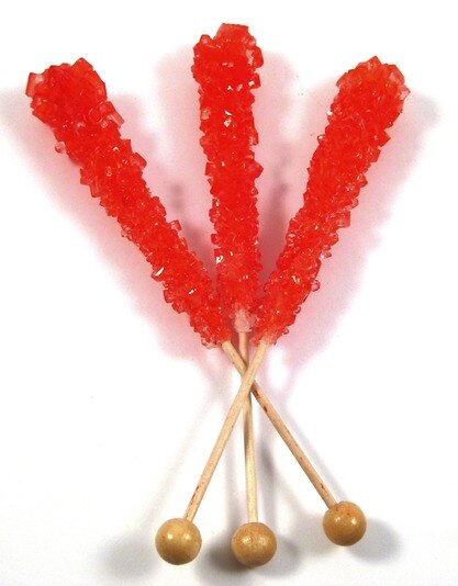 Unwrapped Red Rock Candy Sticks Old Time Candy 7140