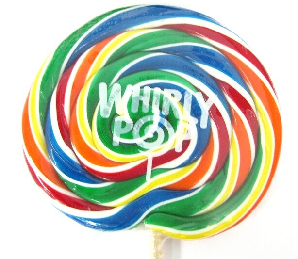 Rainbow Whirly Pop (3 inches) Lollipops Novelty Candy Chocolates