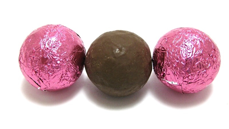 Pink Chocolate Foil Balls Milk Chocolate Chocolates And Sweets