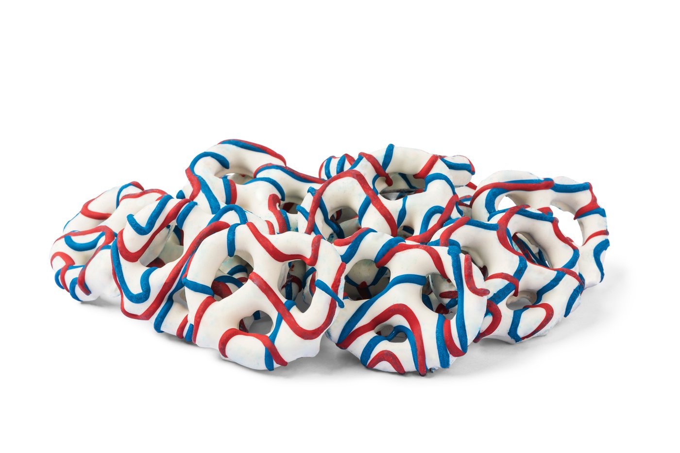 Red, White & Blue Yogurt Pretzels photo