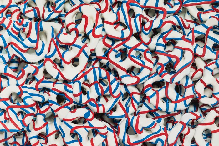 Red, White & Blue Yogurt Pretzels  photo