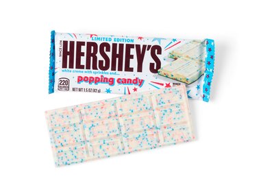 Hershey's White Creme with Sprinkles and Popping Candy Bar