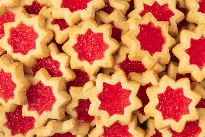 Cherry Snowflake Cookie photo