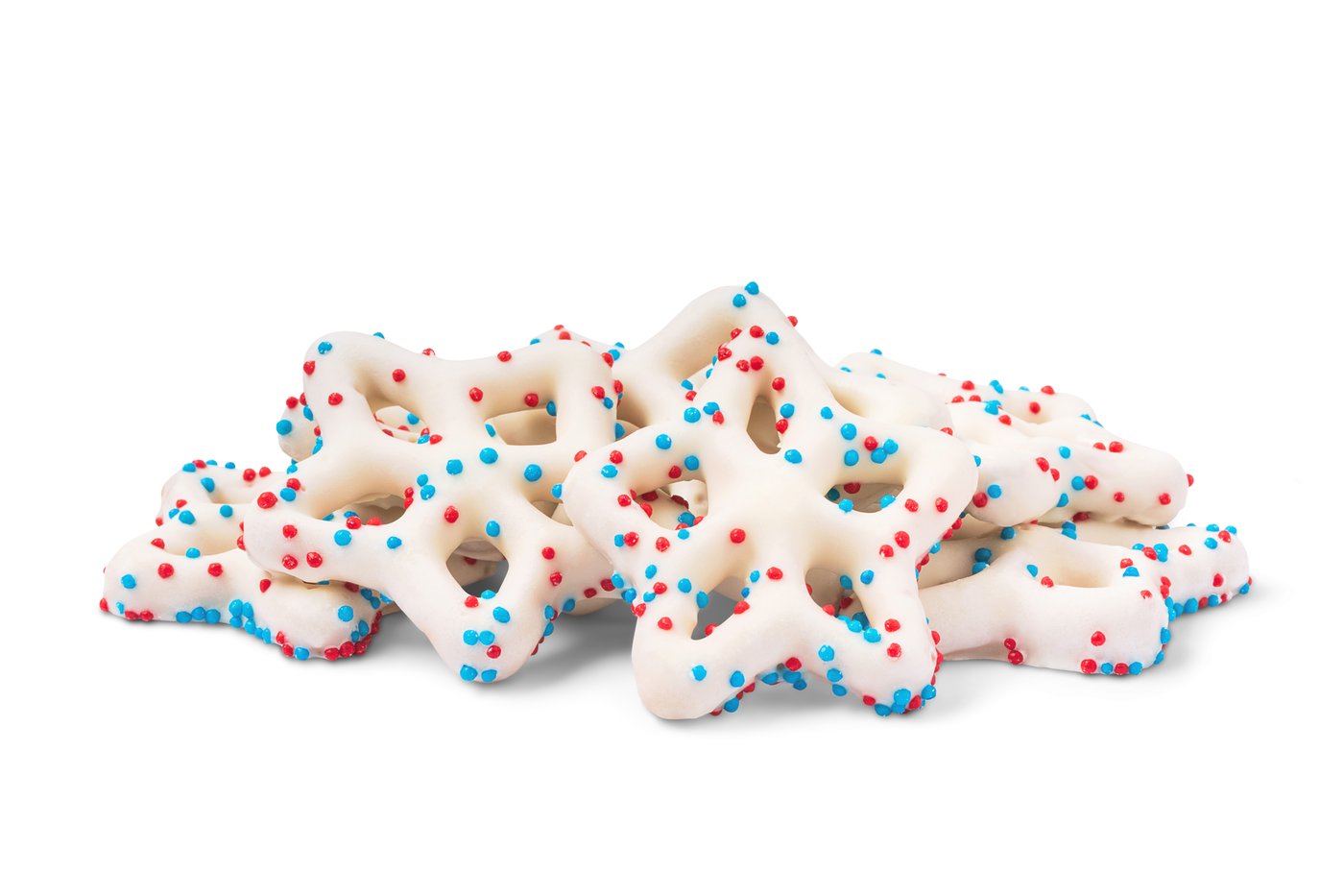 Red, White, & Blue Yogurt Star Pretzels photo