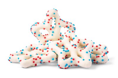 Red, White, & Blue Yogurt Star Pretzels