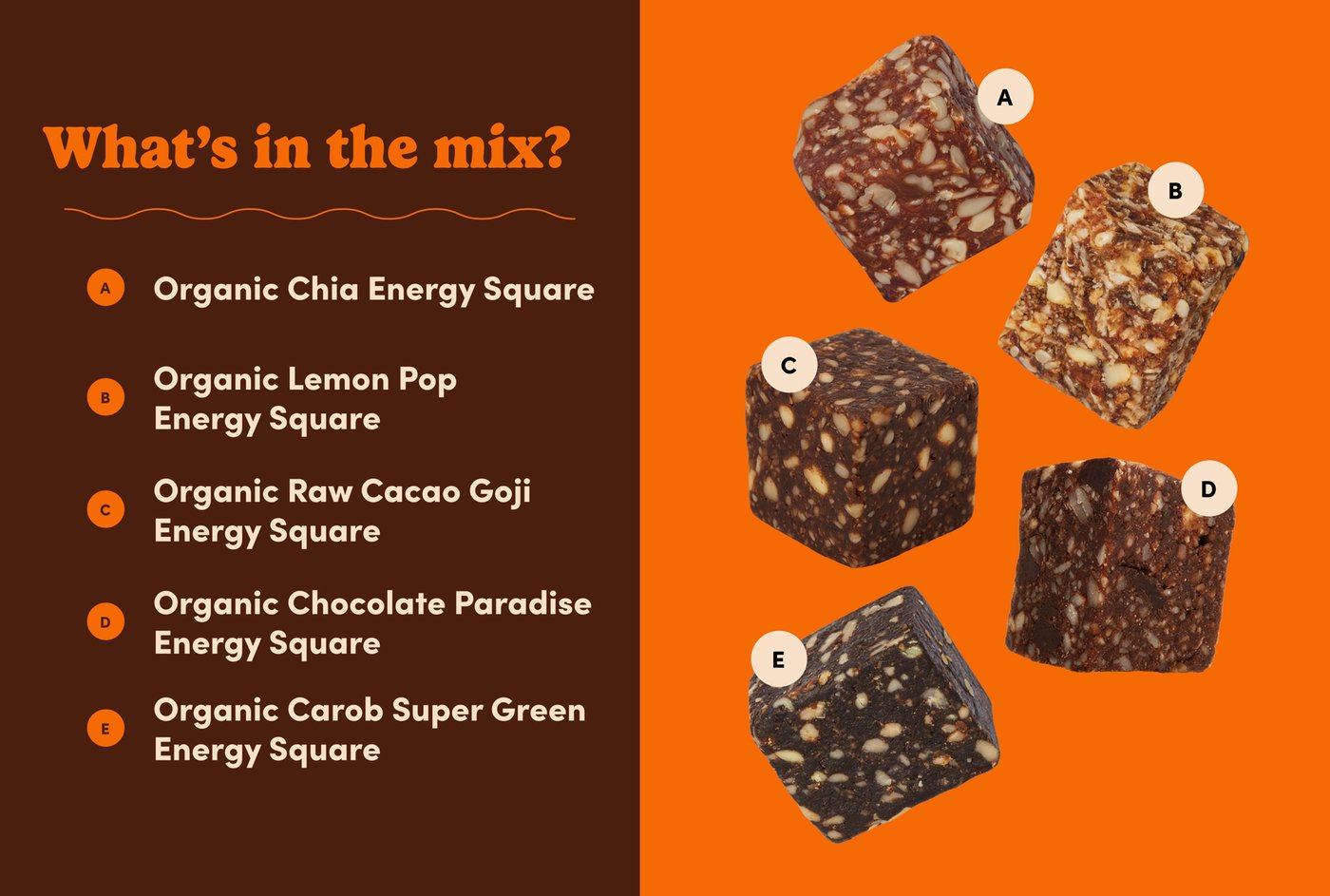 Organic Assorted Energy Squares photo