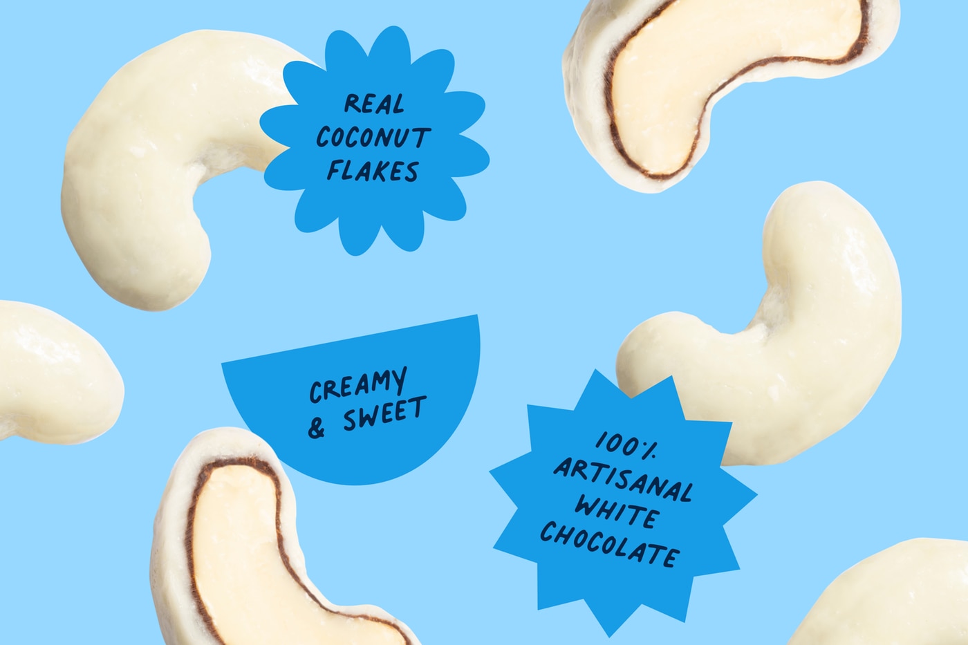 Coconut Flaked White Chocolate Cashews photo
