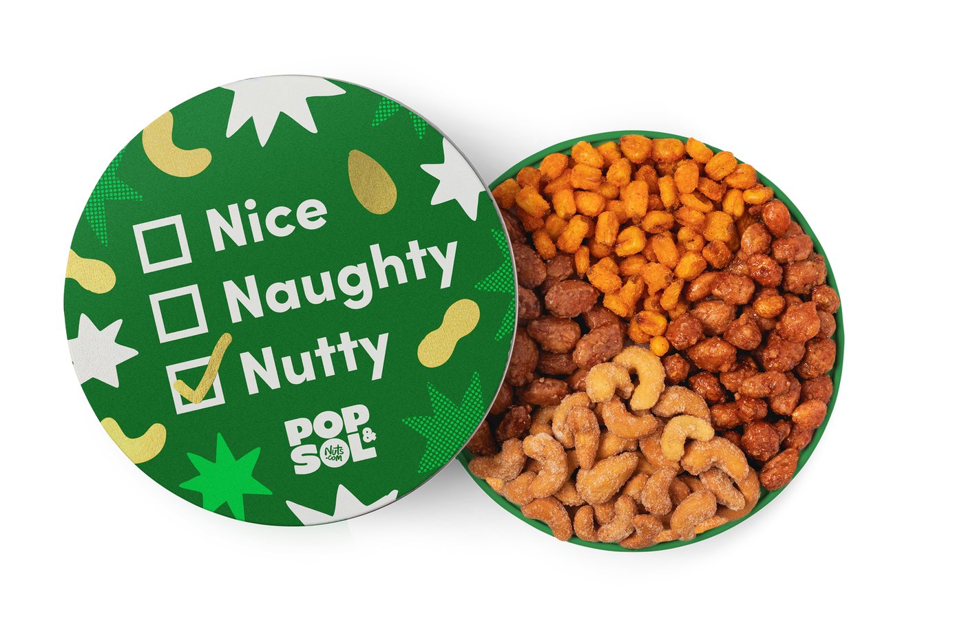 Pop & Sol Nutty or Nice Holiday Tin photo