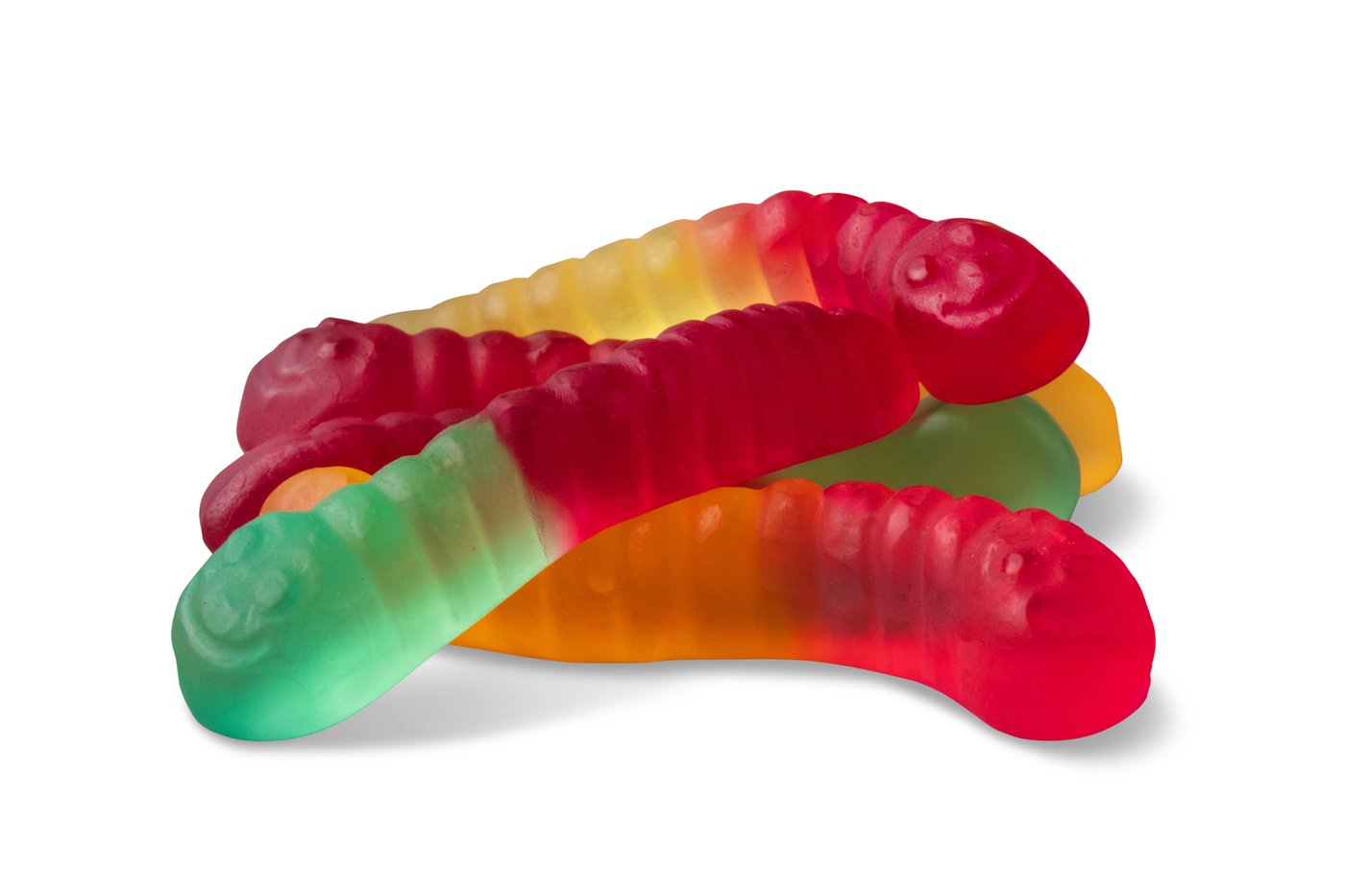 Naturally Colored 5 Flavor Mini Gummy Worms photo