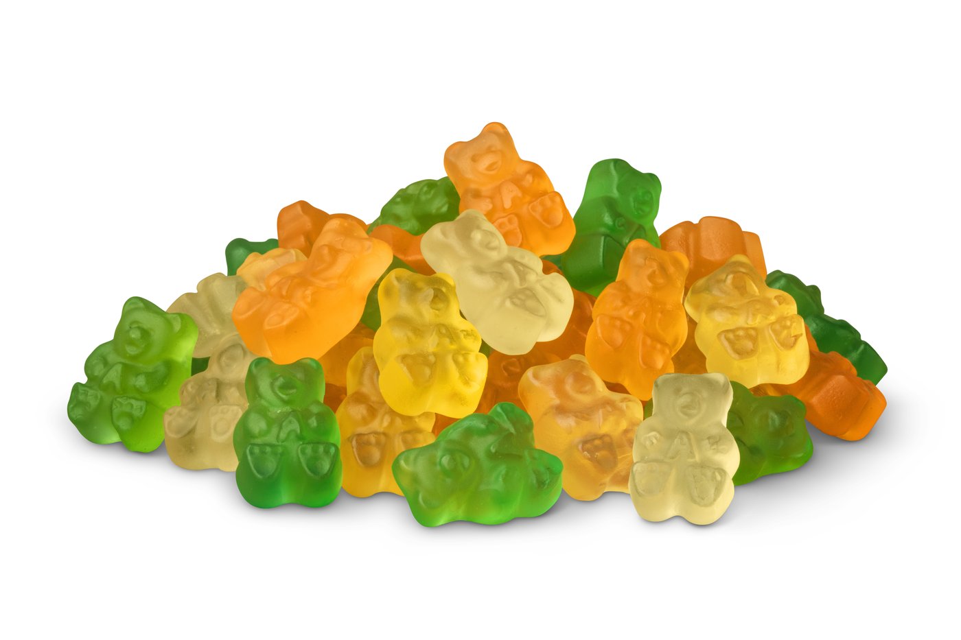 Naturally Colored Tropical 4 Flavor Gummy Bears photo