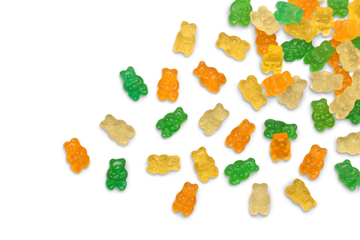 Naturally Colored Tropical 4 Flavor Gummy Bears photo