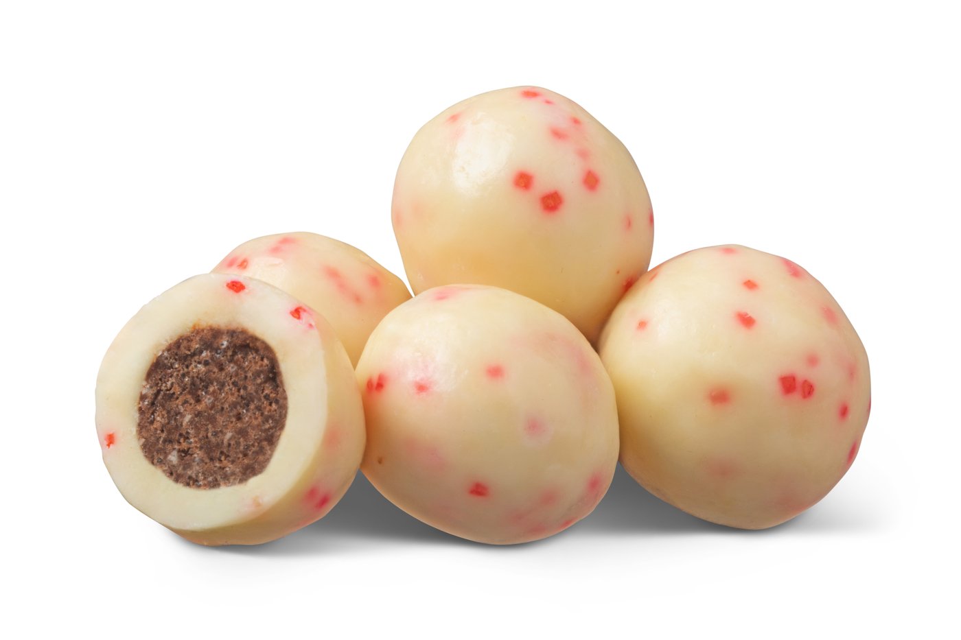 White Fudge Valentine Brownies with Sprinkles photo