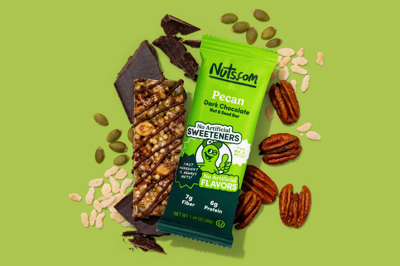 Pecan Dark Chocolate Nut & Seed Bar photo