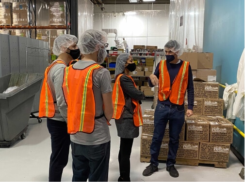 Our CEO & Chief Nut giving a Warehouse tour