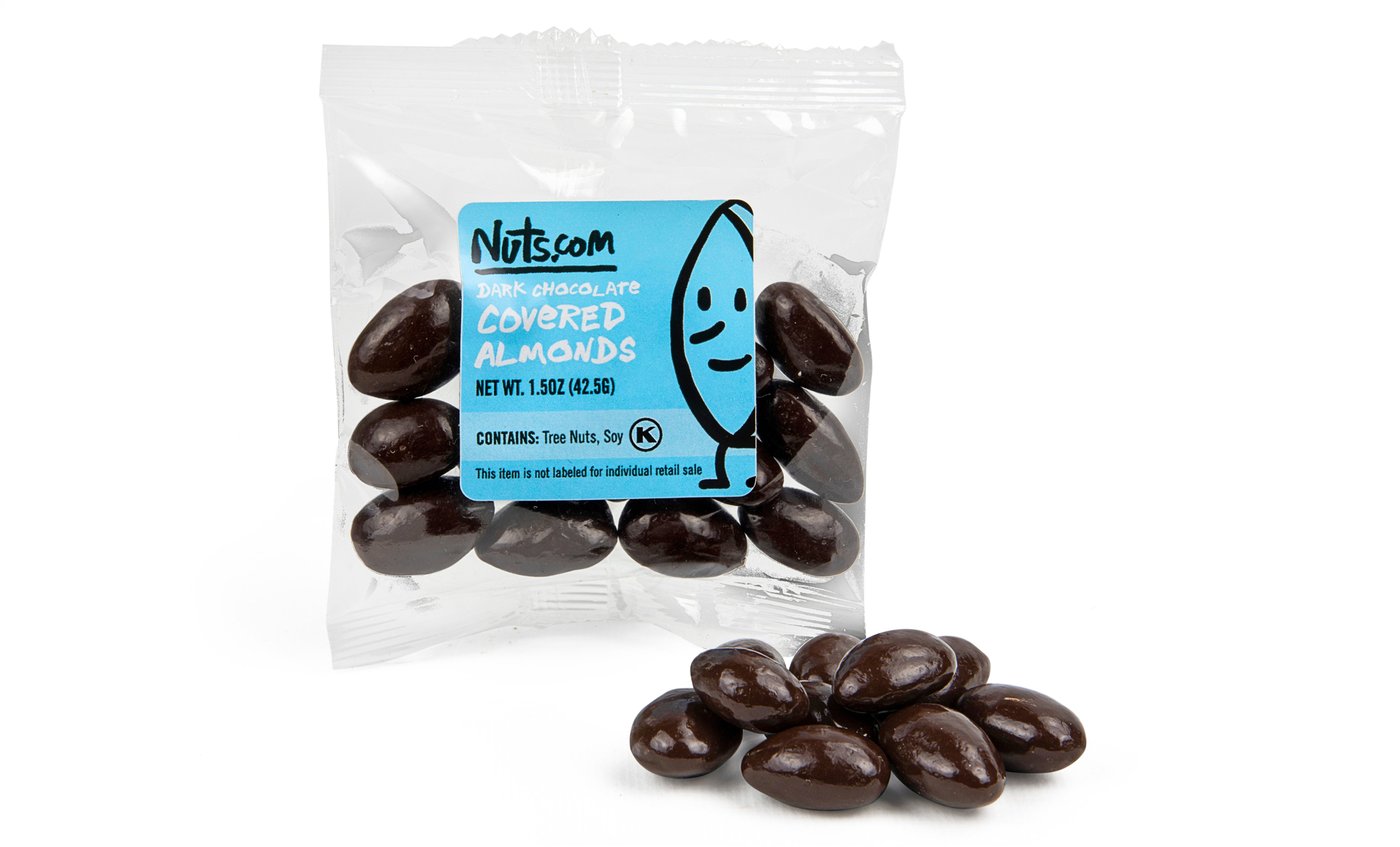 Dark Chocolate Covered Almonds - Single Serve image zoom
