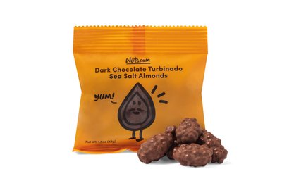 Dark Chocolate Turbinado Sea Salt Almonds - Single Serve