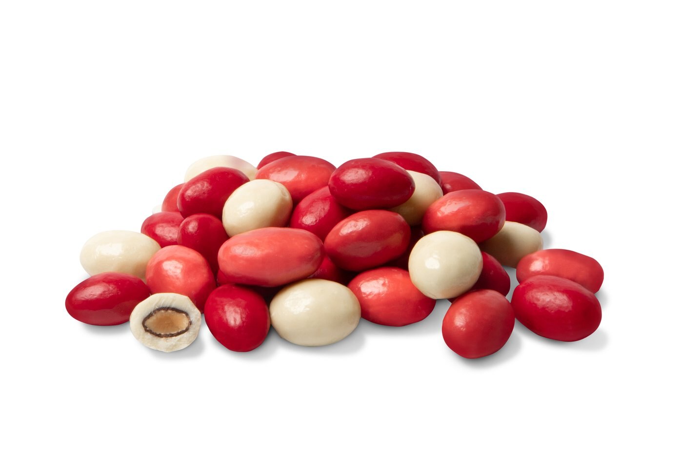 Red, Pink & White Dark Chocolate Almonds image zoom