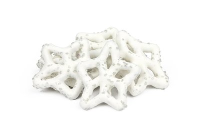 Yogurt Snowflake Pretzels