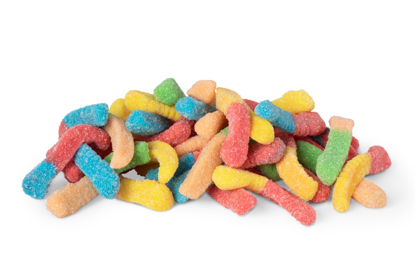 Sour Neon Worms - Gummies - Chocolates & Sweets - Nuts.com