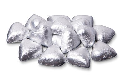 Chocolate Foil Hearts (Silver)